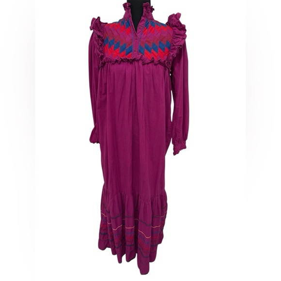 Vibrant Fuchsia Long Sleeve Dress